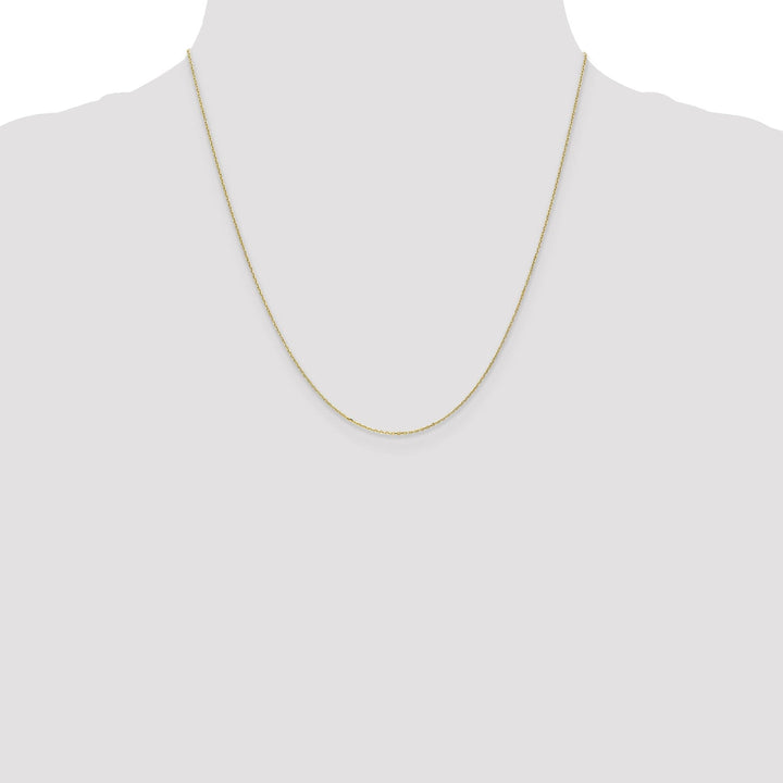 10k Yellow Gold Diamond Cut Cable Chain .6MM