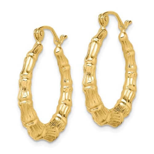 10k Yellow Gold Hinged Polished Classic Earrings
