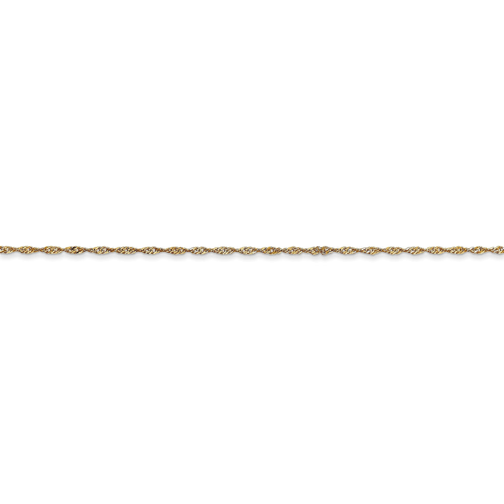 14k Yellow Gold 1.00-mm wide Singapore Carded Chain