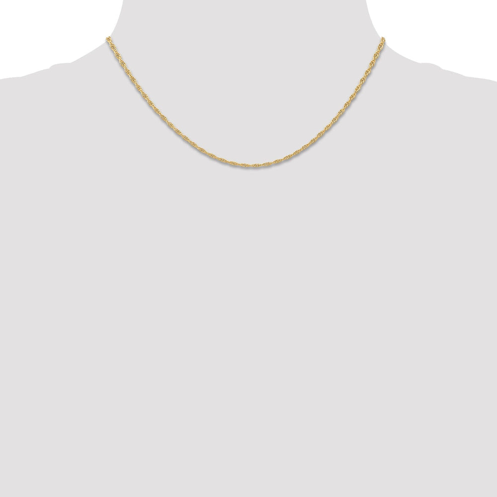 14k Yellow Gold 1.55mm Carded Cable Rope Chain
