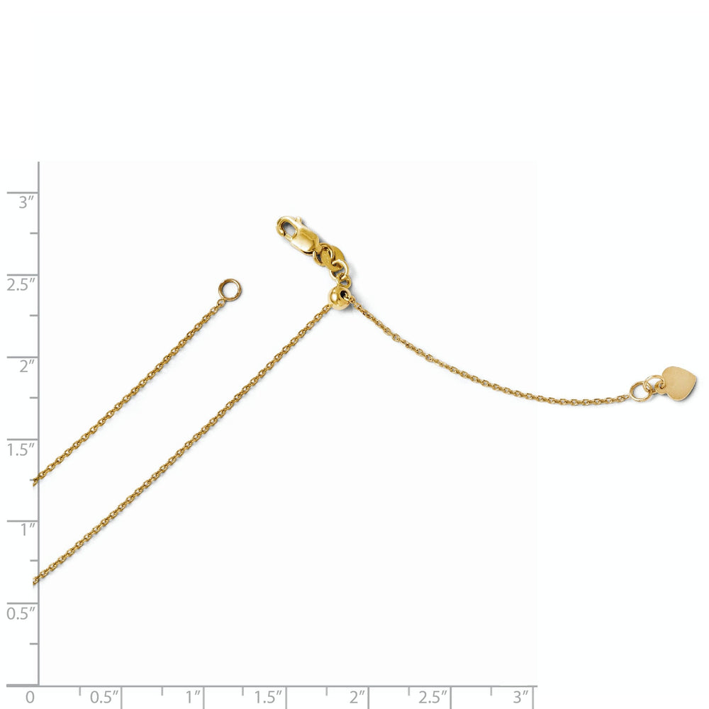 14k Yellow Gold Adjustable D.C Cable Chain