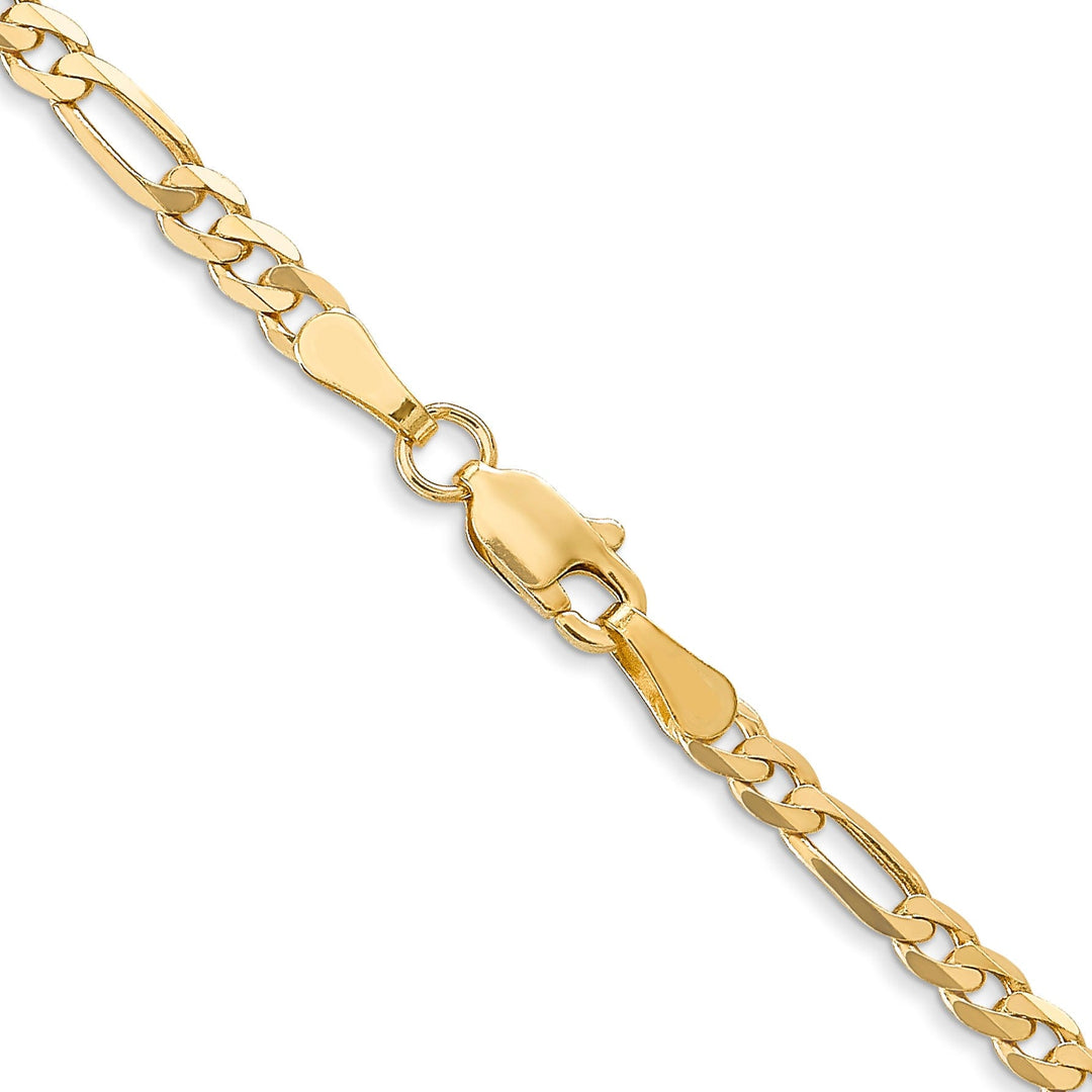 14k Yellow Gold 3.25.0mm Flat Figaro Chain