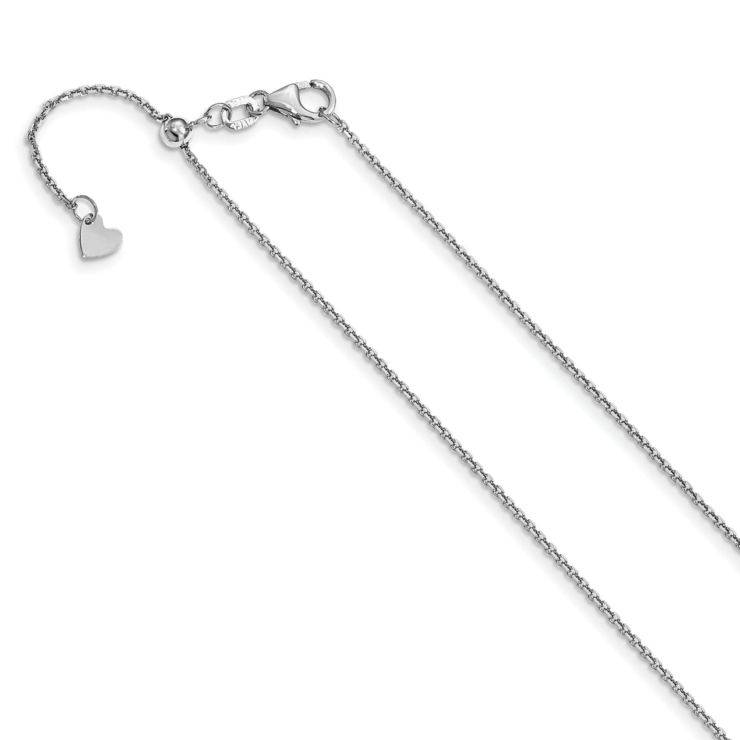 14K White Gold 1.25 m Adjustable DC Cable Chain