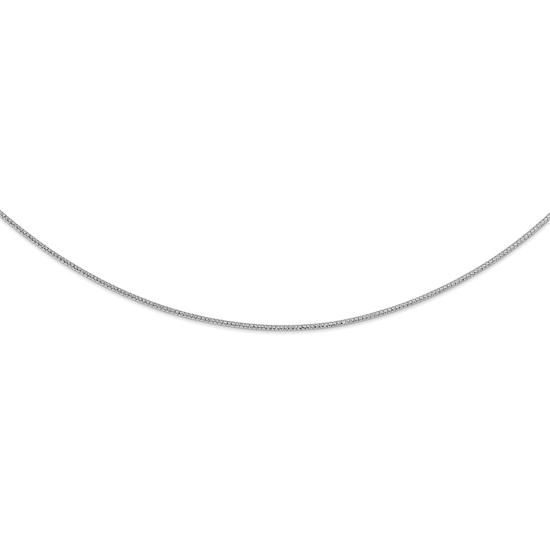 14K White Gold 1.5mm D.C Neckwire Necklace