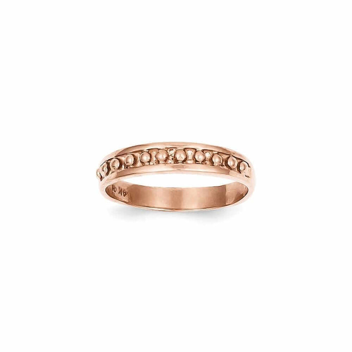 14k Rose Gold Timeless Creations Beaded Band