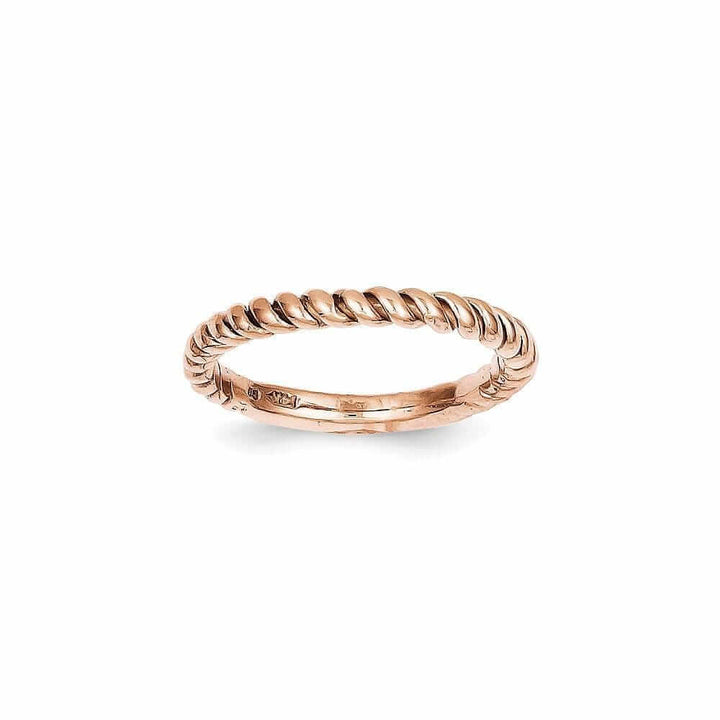 14k Rose Gold Timeless Creations Twisted Band
