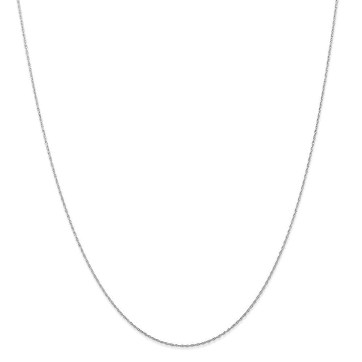14K White Gold 0.50mm Carded Cable Rope Chain