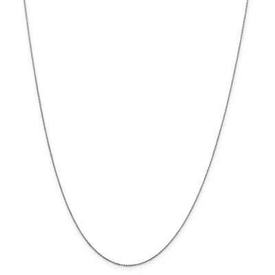14k White Gold 0.50mm Solid D.C Cable Chain