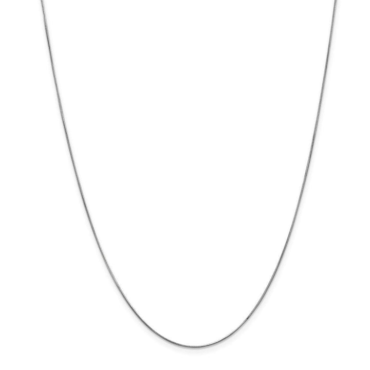 14k White Gold 0.60mm Solid Round Snake Chain