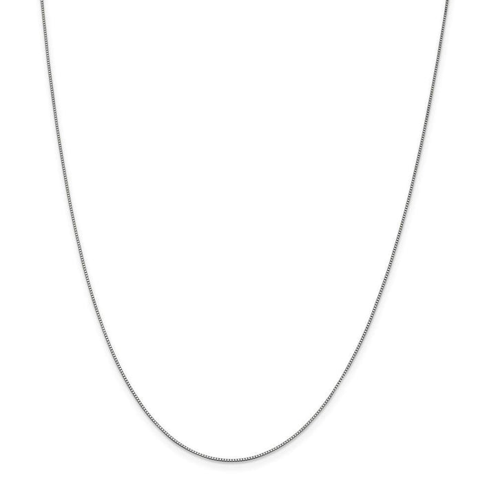 14k White Gold 0.70mm Polished Solid Box Chain
