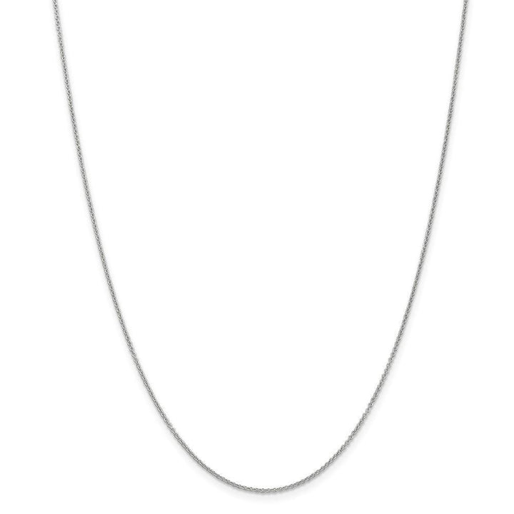 14k White Gold 0.70mm Round Link Cable Chain