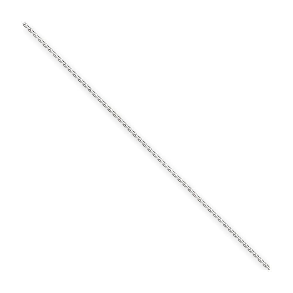 14k White Gold 1.65mm Solid D.C Cable Chain
