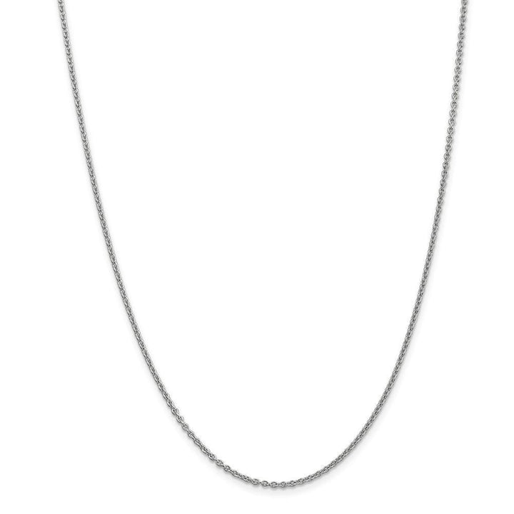 14k White Gold 1.90mm Solid Polish Cable Chain