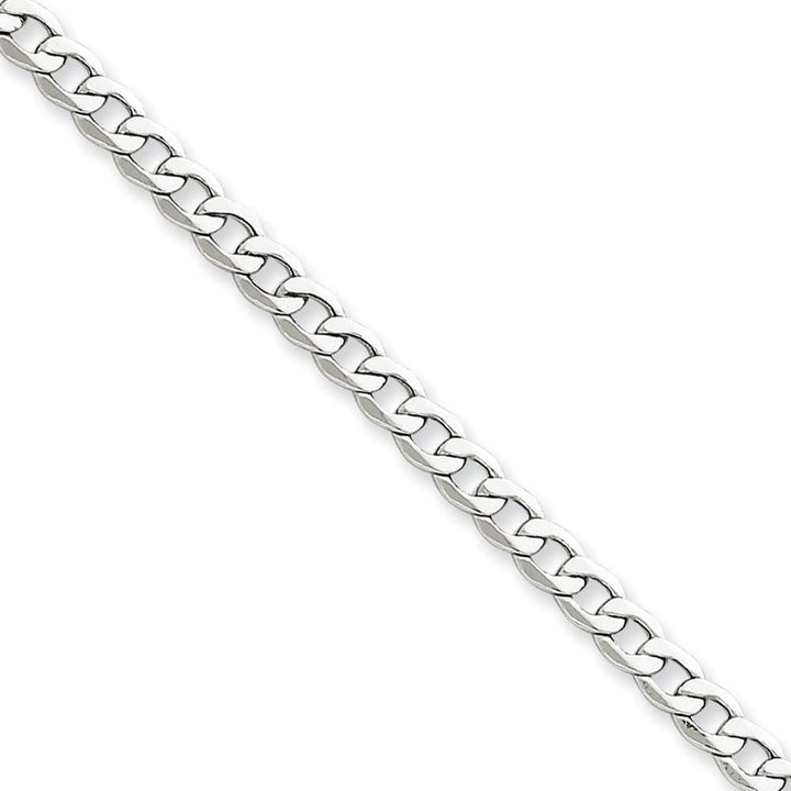 14k White Gold 3.35m Semi Solid Curb Link Chain