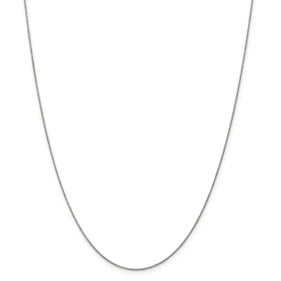 14k White Gold .60mm Solid Polished Cable Chain
