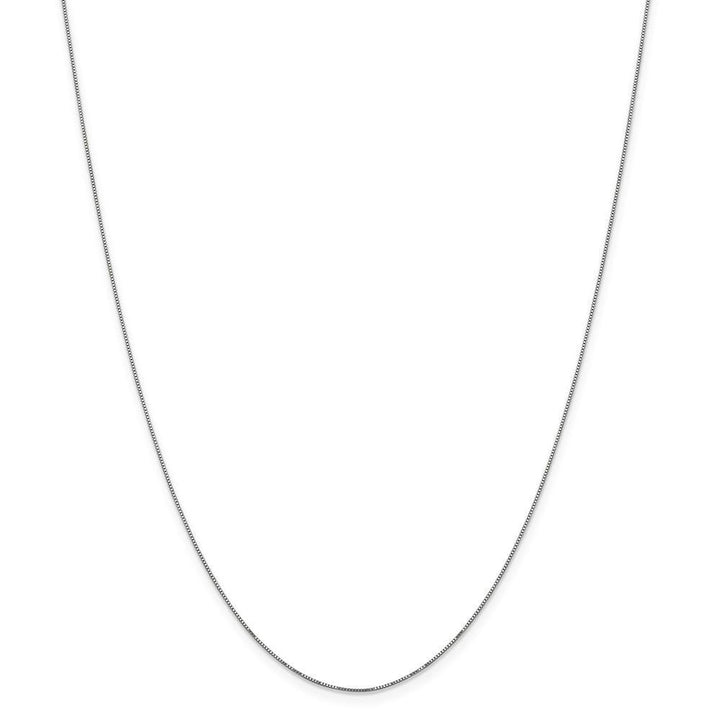 14k White Gold Polished 0.50m Carded Box Chain