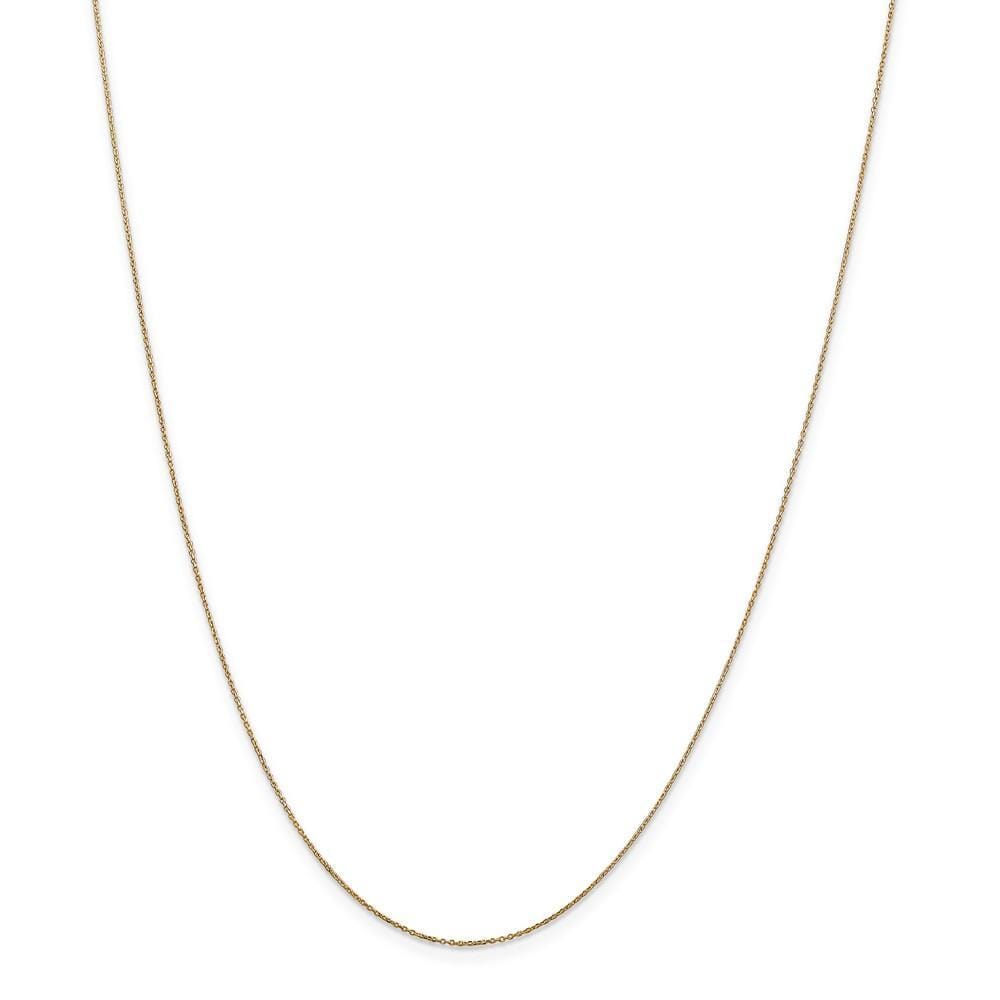 14k Yellow Gold 0.50mm Solid D.C Cable Chain