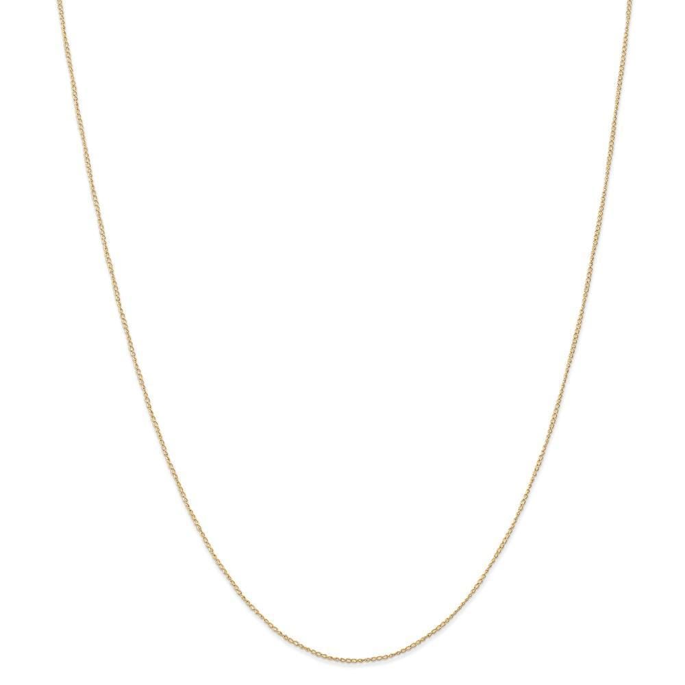 14k Yellow Gold 0.5-mm Wide Carded Solid Curb Chain
