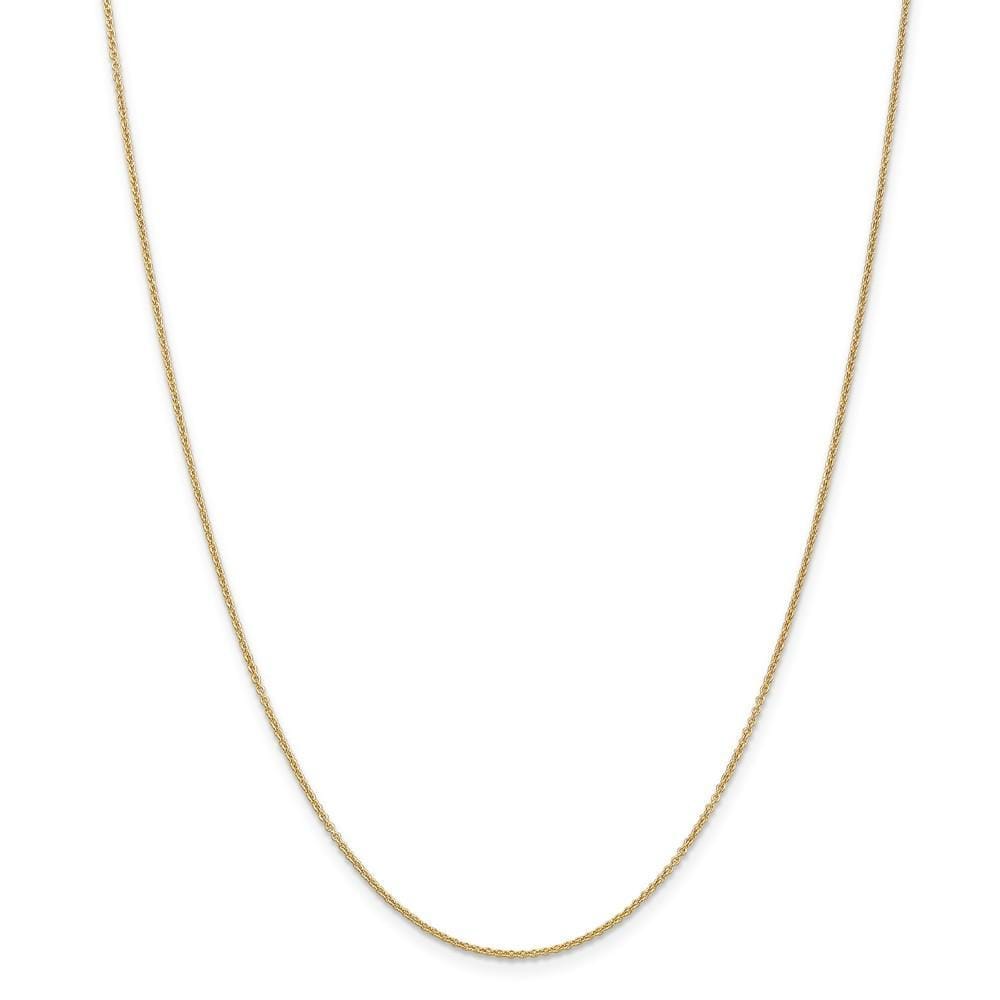 14k Yellow Gold 0.70mm Round Link Cable Chain