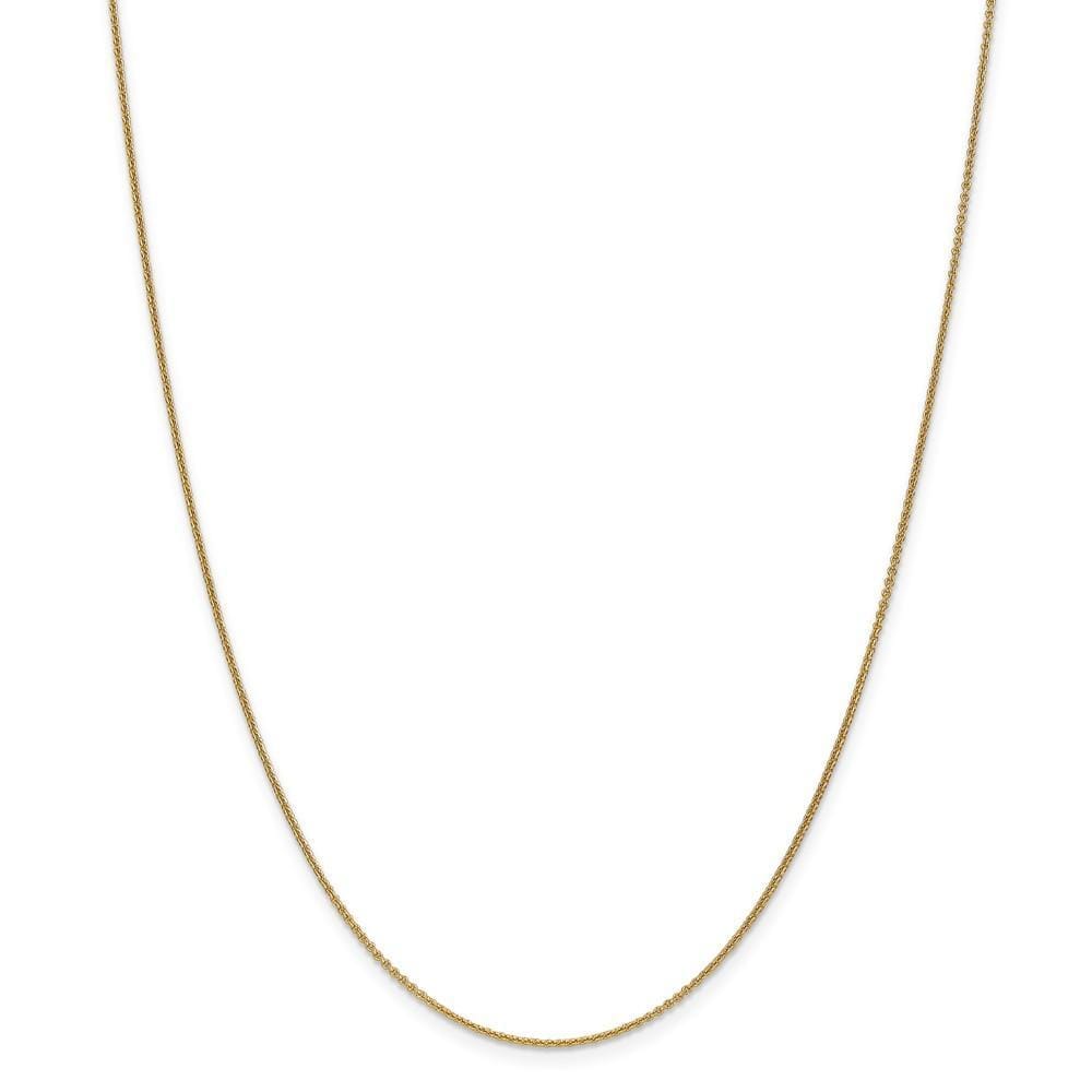 14k Yellow Gold 1.00mm Solid Polish Cable Chain