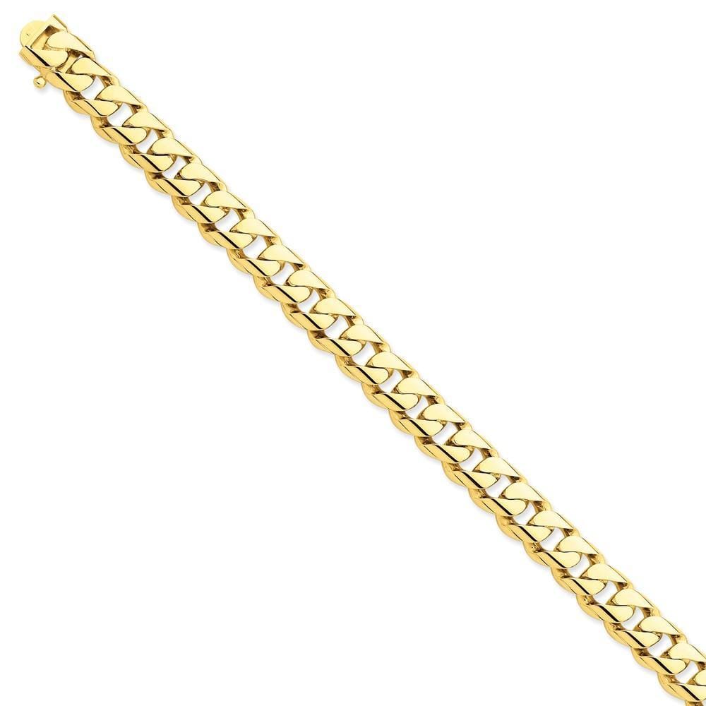 14k Yellow Gold 10.00m Rounded Fancy Curb Chain