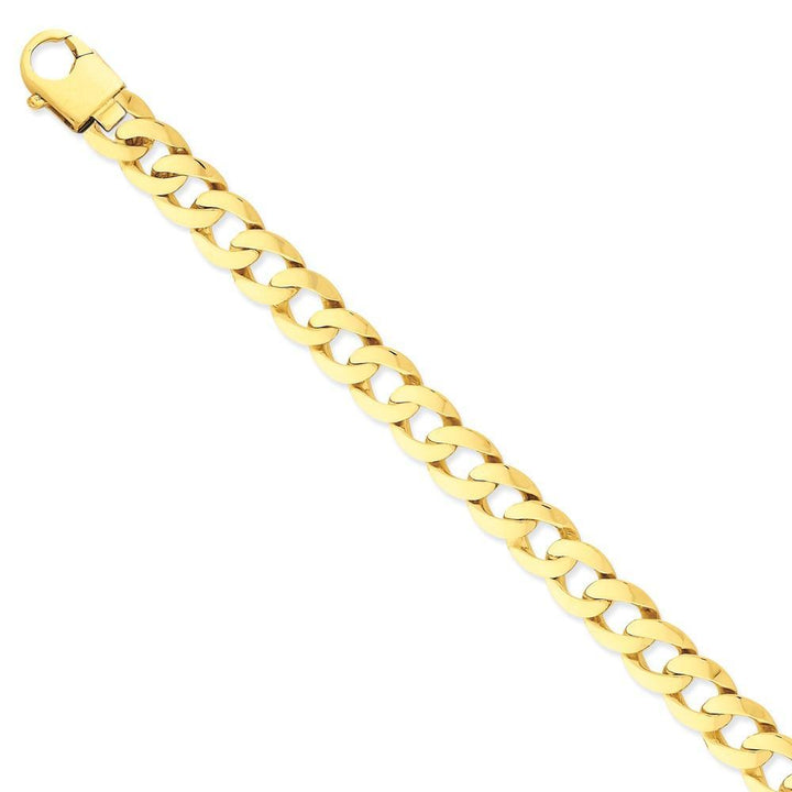 14k Yellow Gold 10.50mm Fancy Curb Link Chain