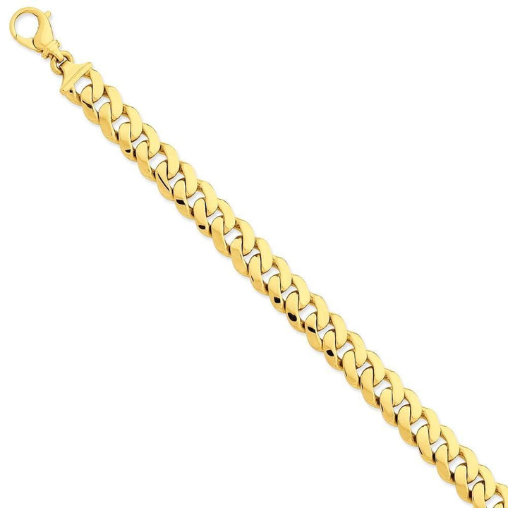 14k Yellow Gold 10.75mm Fancy Curb Link Chain