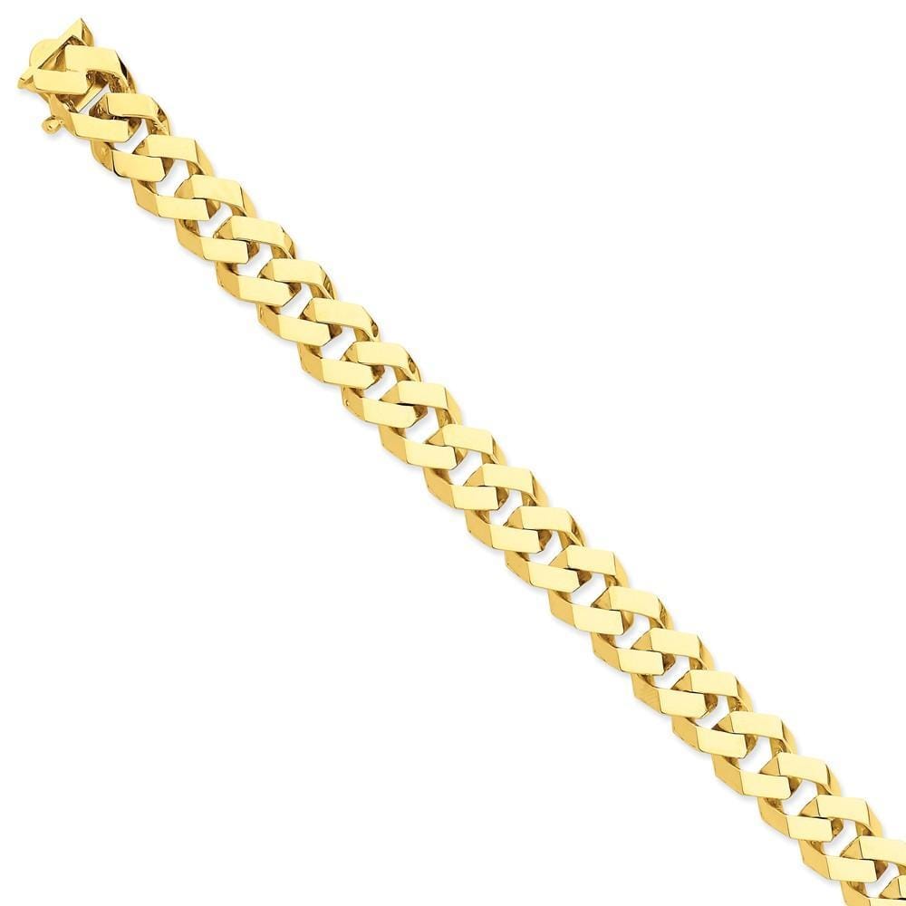 14k Yellow Gold 12.00-mm Fancy Curb Link Chain