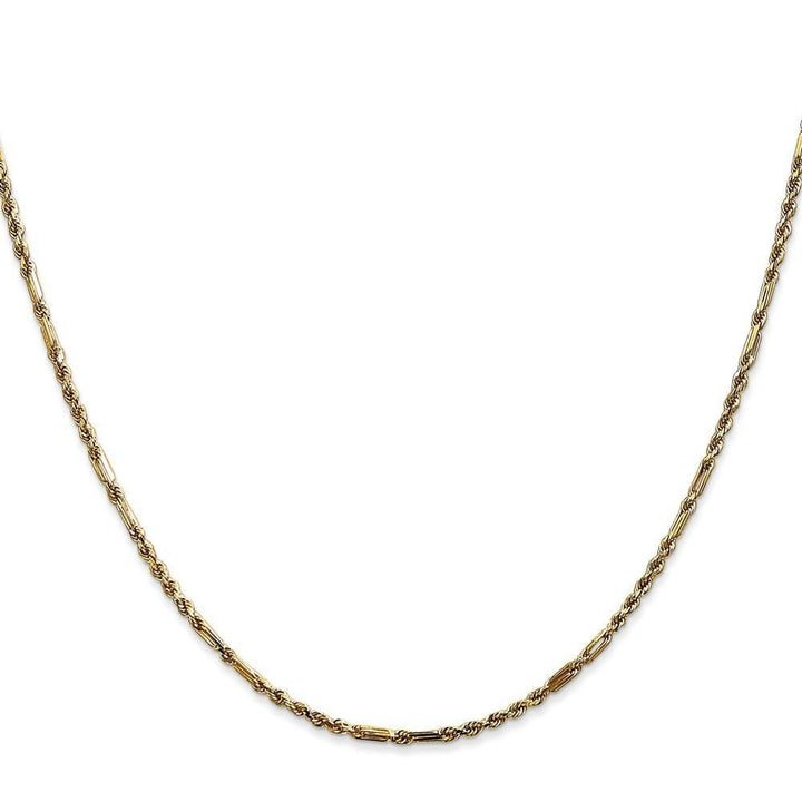 14k Yellow Gold 2.00mm D.C Milano Rope Chain