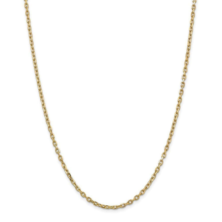 14k Yellow Gold 3.00mm Round Link Cable Chain