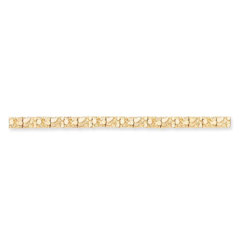 14k Yellow Gold 7.00MM Nugget Bracelet