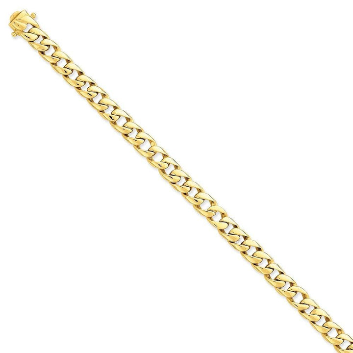 14k Yellow Gold 7.75-mm Fancy Curb Link Chain