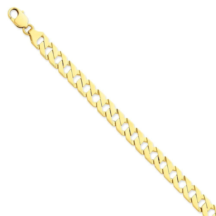 14k Yellow Gold 9.25-mm Fancy Curb Link Chain
