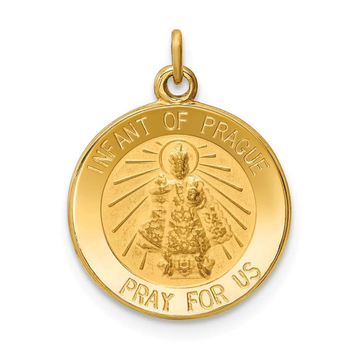 14k Yellow Gold Infant of Prague Medal Pendant