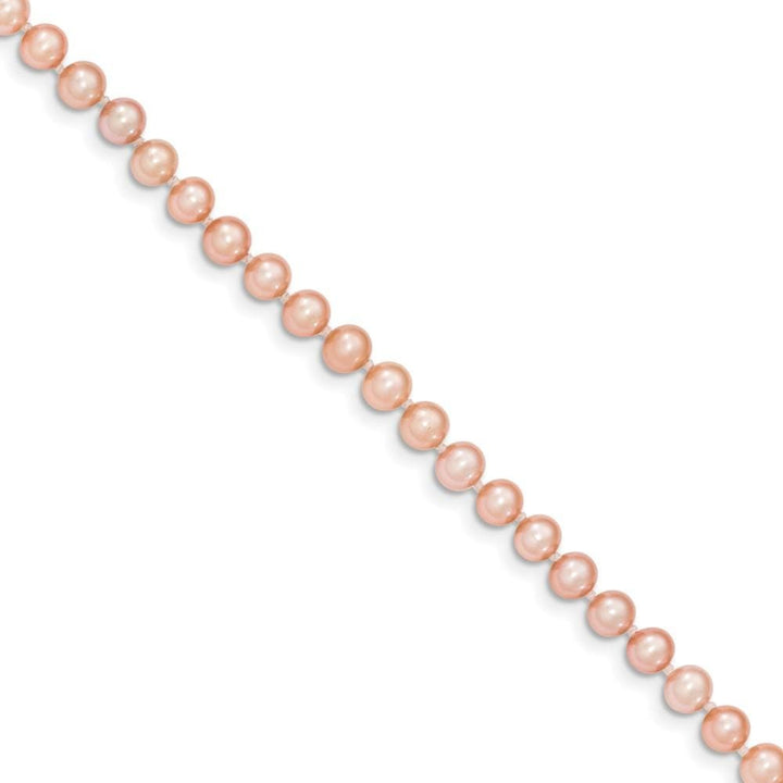 14k Yellow Gold Pink Freshwater Pearl Necklace