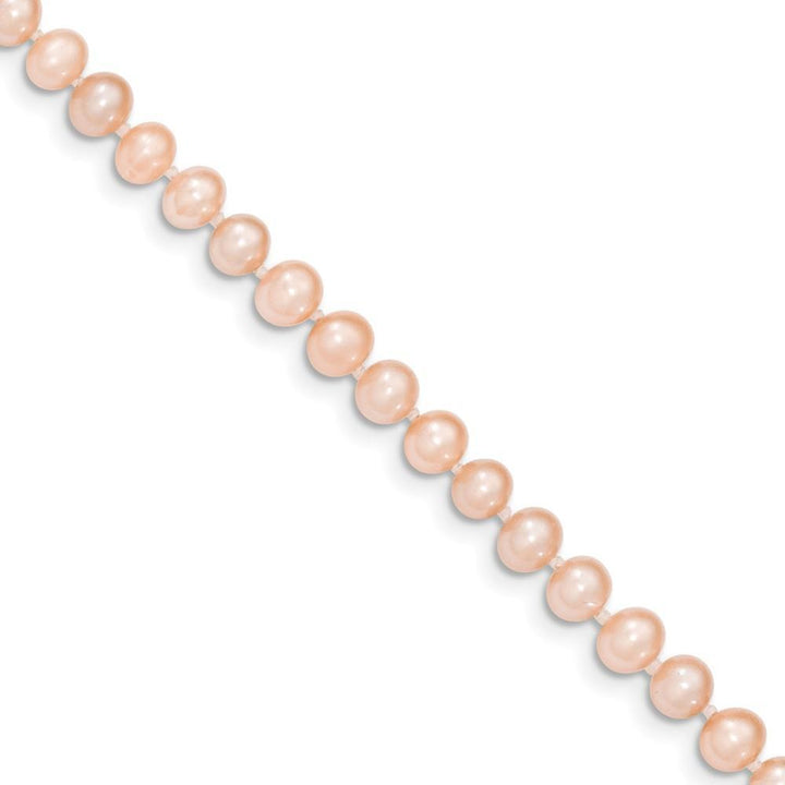 14k Yellow Gold Pink Freshwater Pearl Necklace