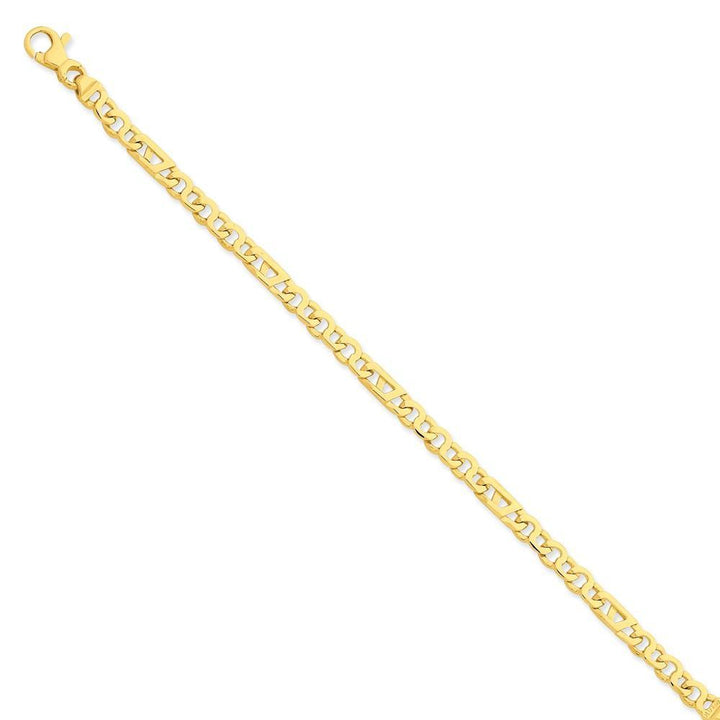 14k Yellow Gold Solid 4.50mm Fancy Link Chain