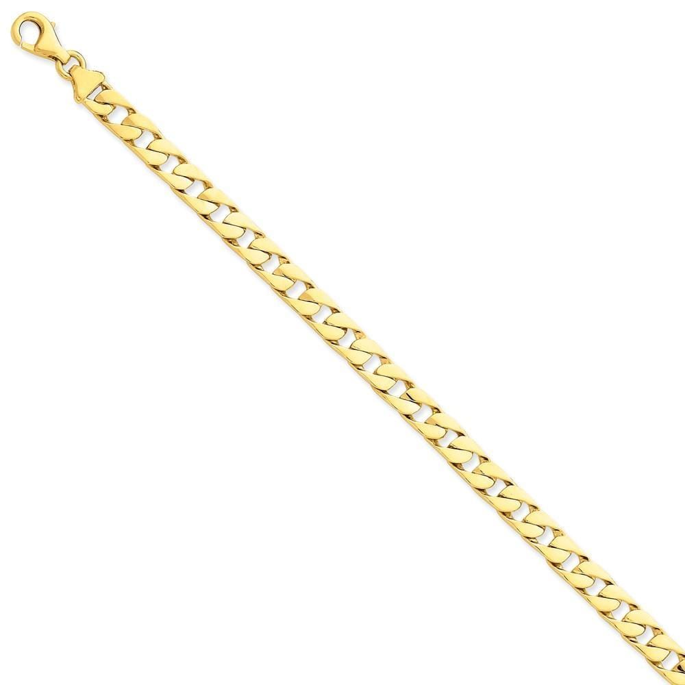 14k Yellow Gold Solid 6.50mm Fancy Link Chain