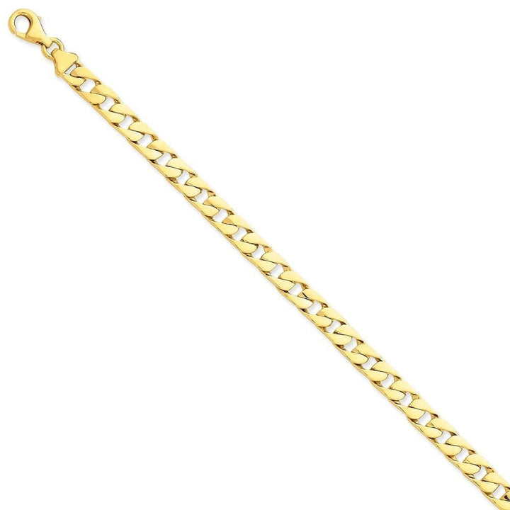 14k Yellow Gold Solid 6.50mm Fancy Link Chain