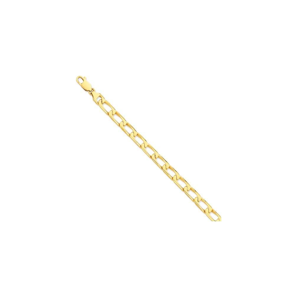 14k Yellow Gold Solid 8.00mm Open Link Chain