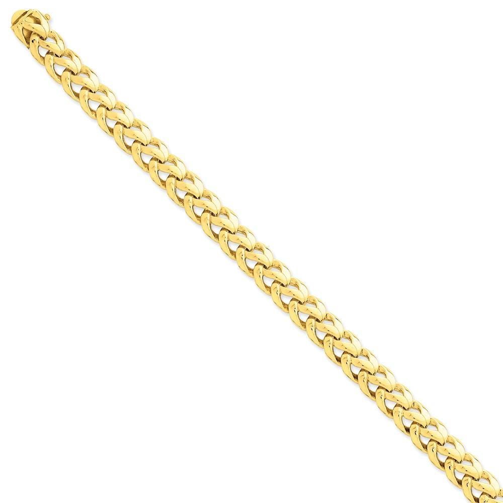 14k Yellow Gold Solid 9.00mm Fancy Link Chain