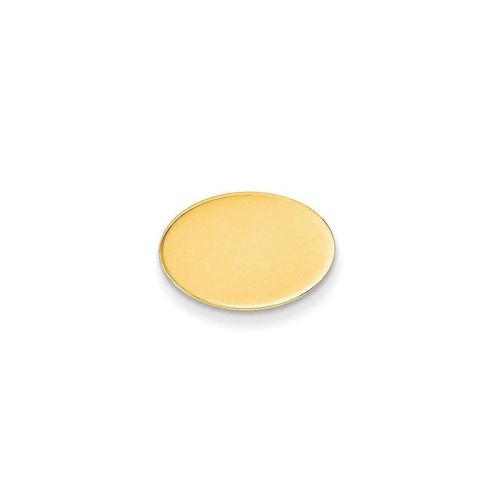 14k Yellow Gold Solid Oval Design Tie Tac