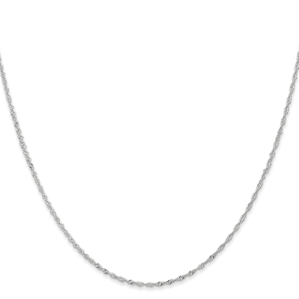 14K White Gold 1 mm wide Singapore Chain