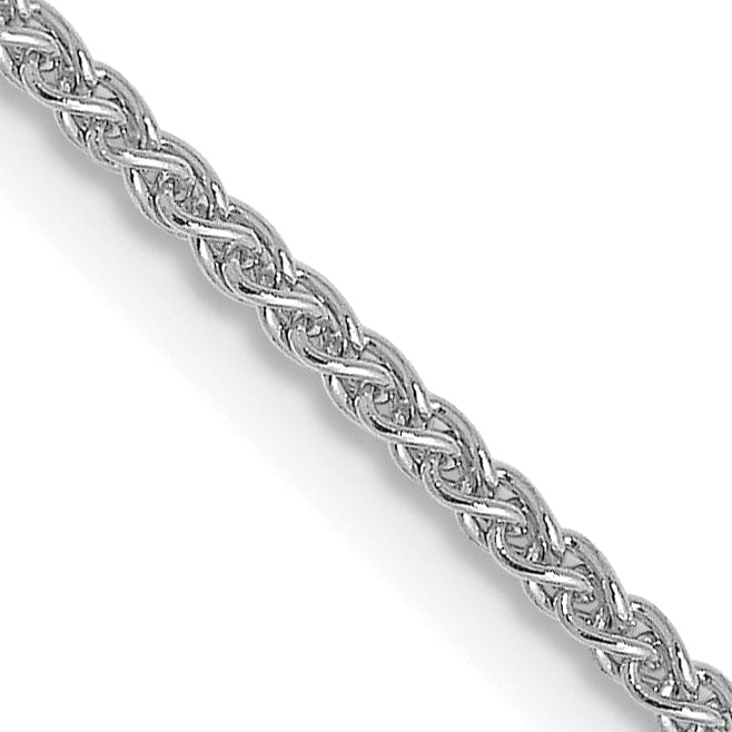 14K White Gold 1.2mm Spiga Wheat Chain