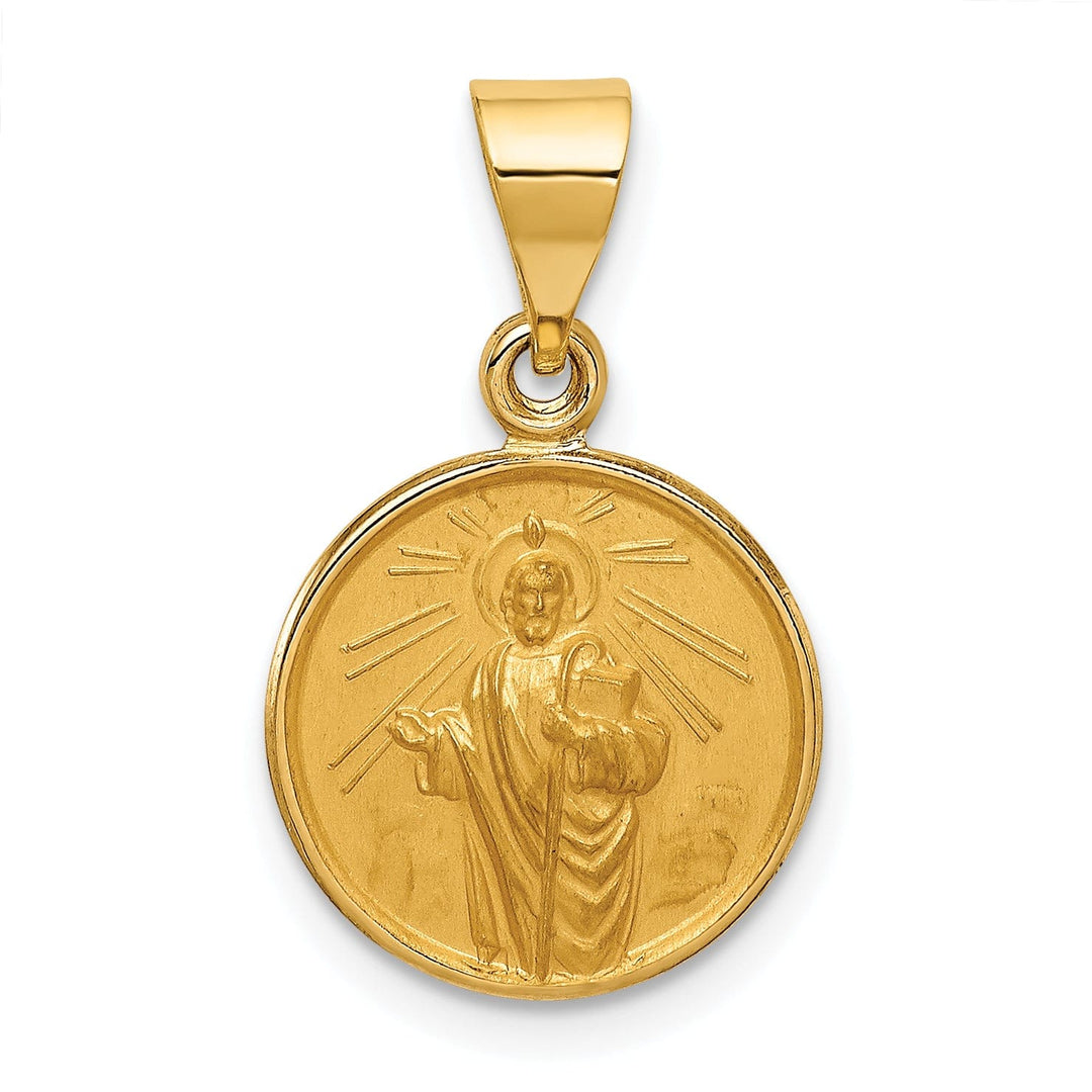 18k Yellow Gold Saint Jude Medal Pendant