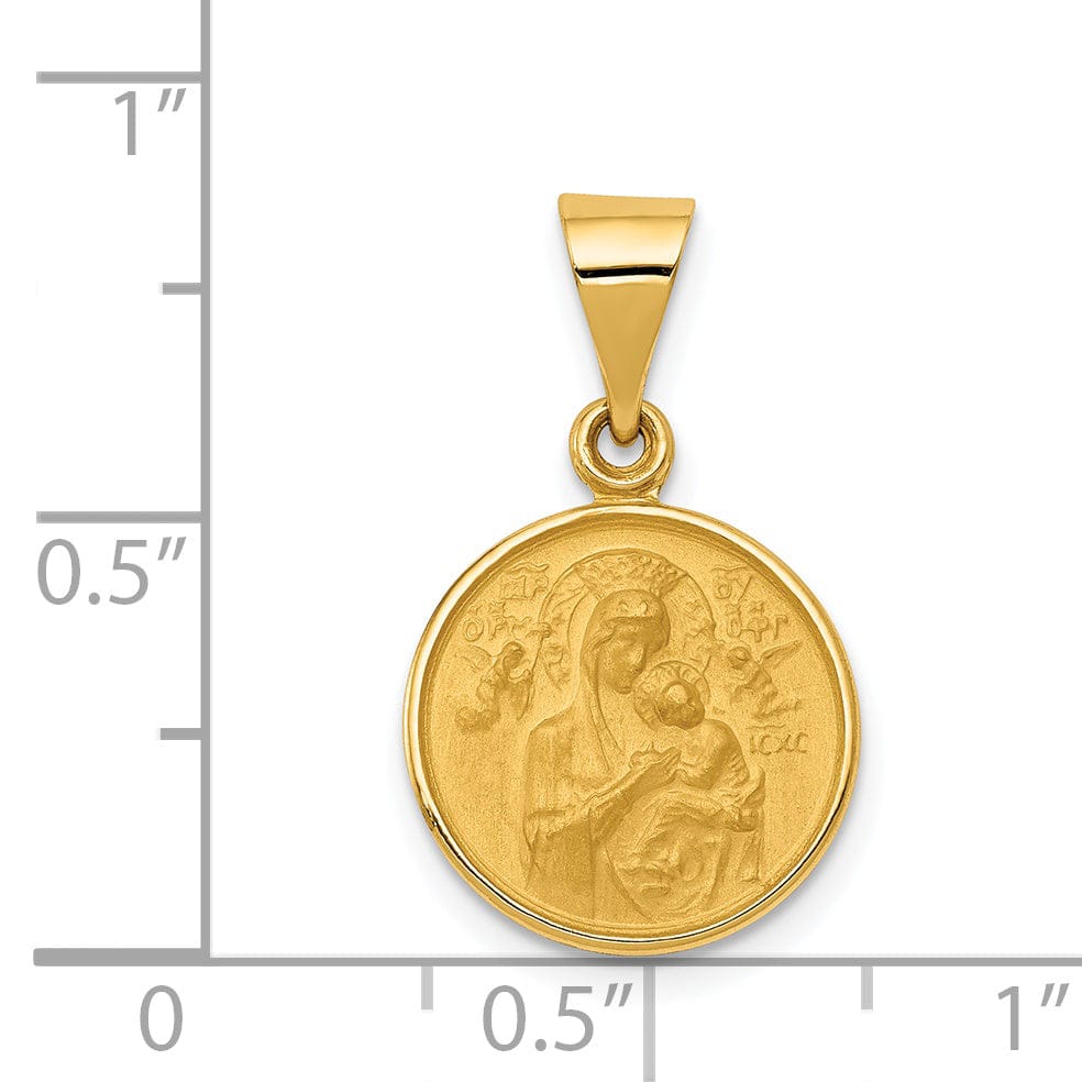 18k Yellow Gold Our Lady of Perpetual Help Medal