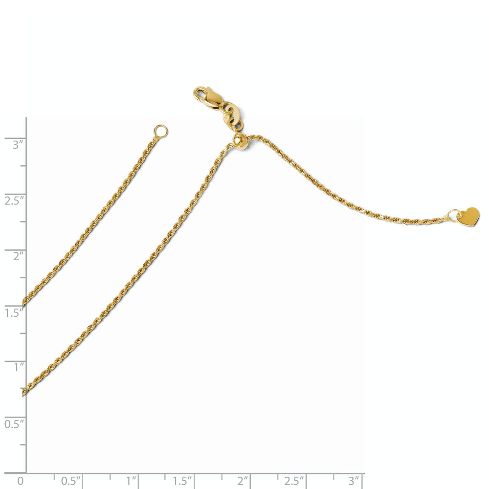 14k Yellow Gold D.C Adjustable Rope Chain