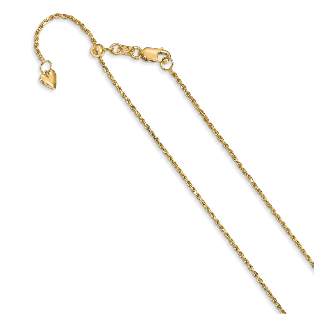 14k Yellow Gold D.C Adjustable Rope Chain