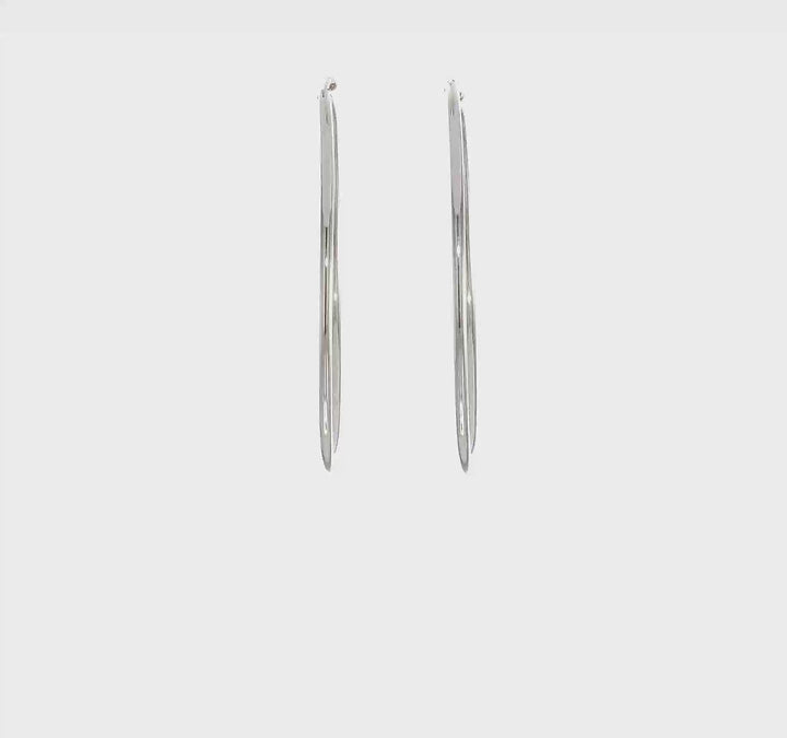 Sterling Silver Endless Hoop Earrings 2mmx60mm
