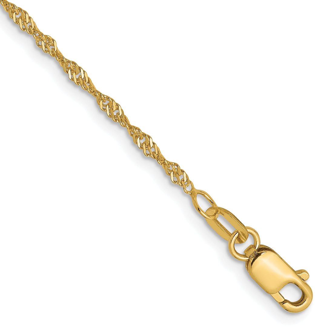 14k Yellow Gold Singapore Chain with Lock